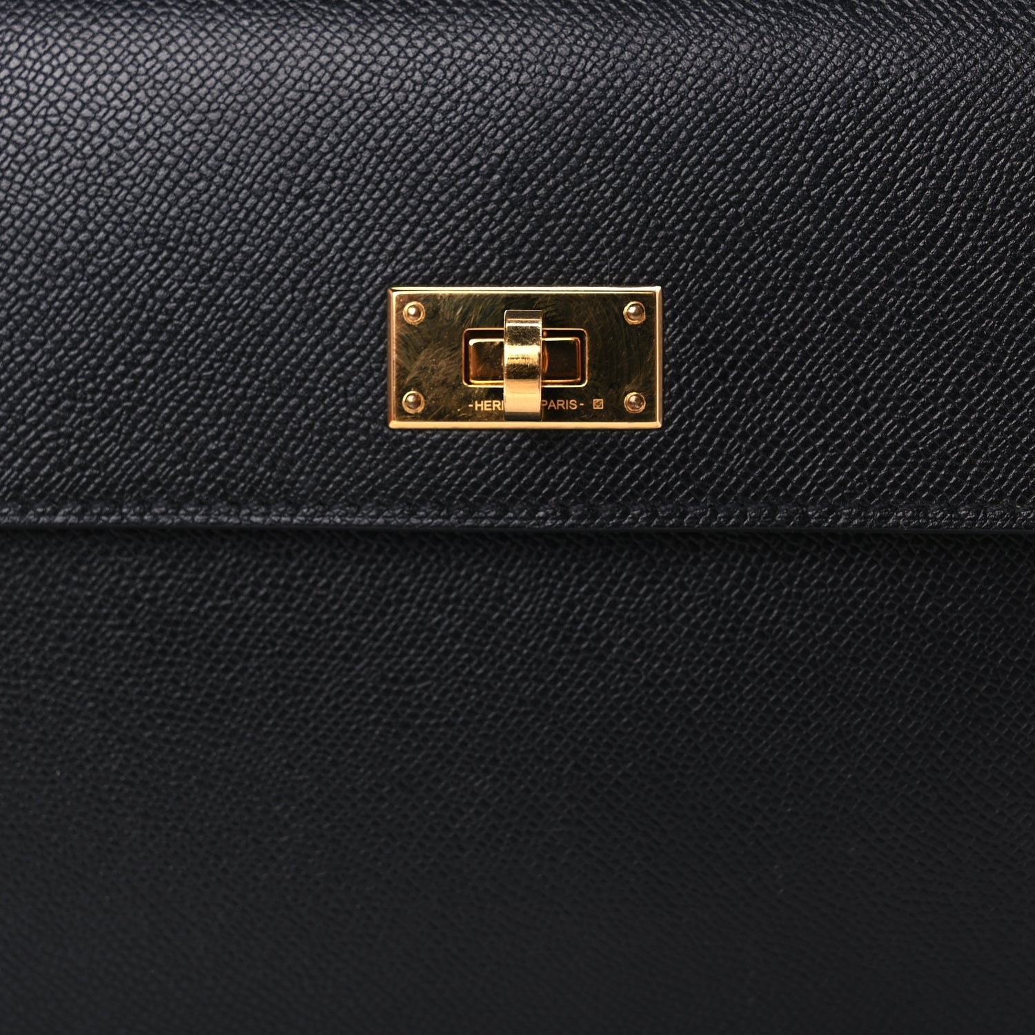 Hermes Madame Calfskin Kelly Pocket Long Wallet Black 8 of 9
