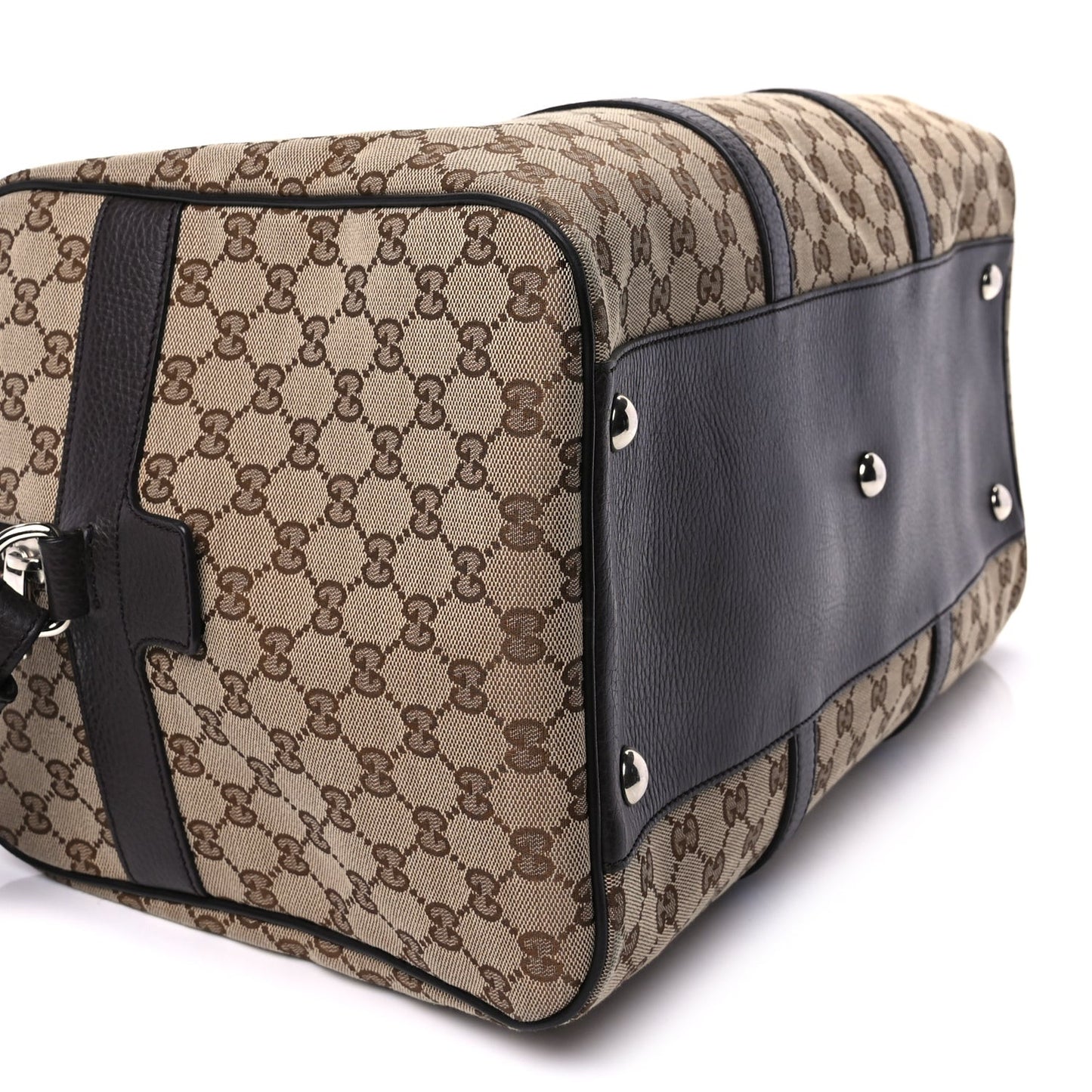 Monogram Dollar Calfskin Large Boston Duffle Bag  Beige Ebony Testa di Moro Marrone Scuro