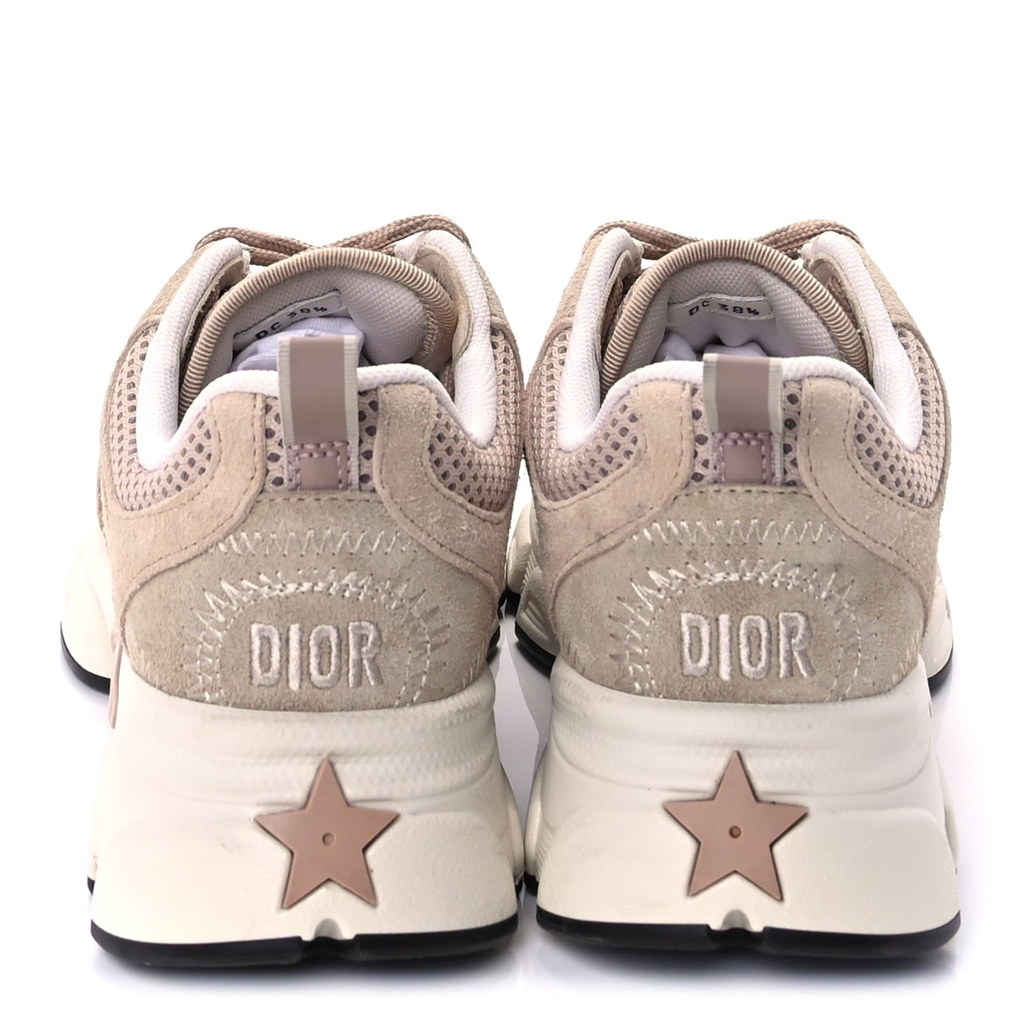 Suede Mesh Dior Chrono Sneakers 38.5 Beige