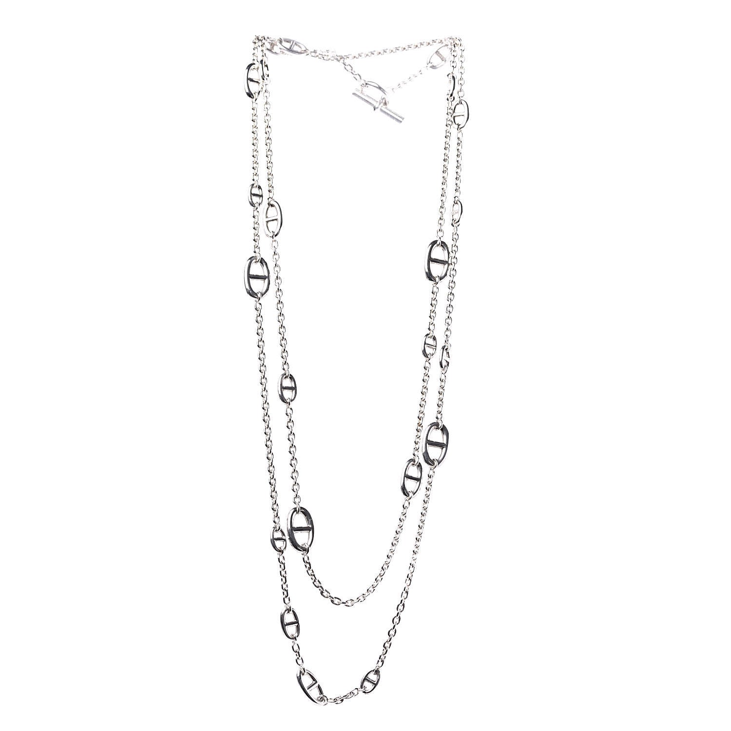 Hermes Sterling Silver Farandole Necklace 160 3 of 7