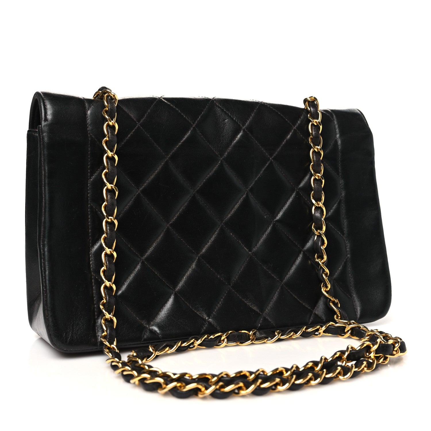 Chanel Lambskin Quilted Medium Single Flap Black 2 of 10