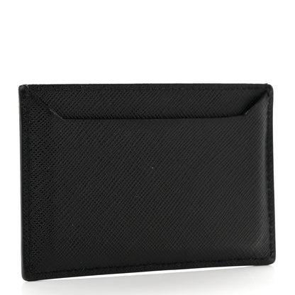 Prada Saffiano Metal Card Case Black 3 of 6