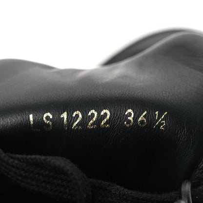 Christian Dior Calfskin Suede Logo Sneakers 36.5 Black 7 of 8