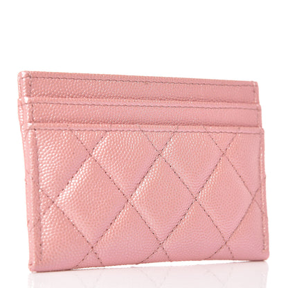 Chanel Iridescent Caviar Quilted Card Holder Pink 3 of 9