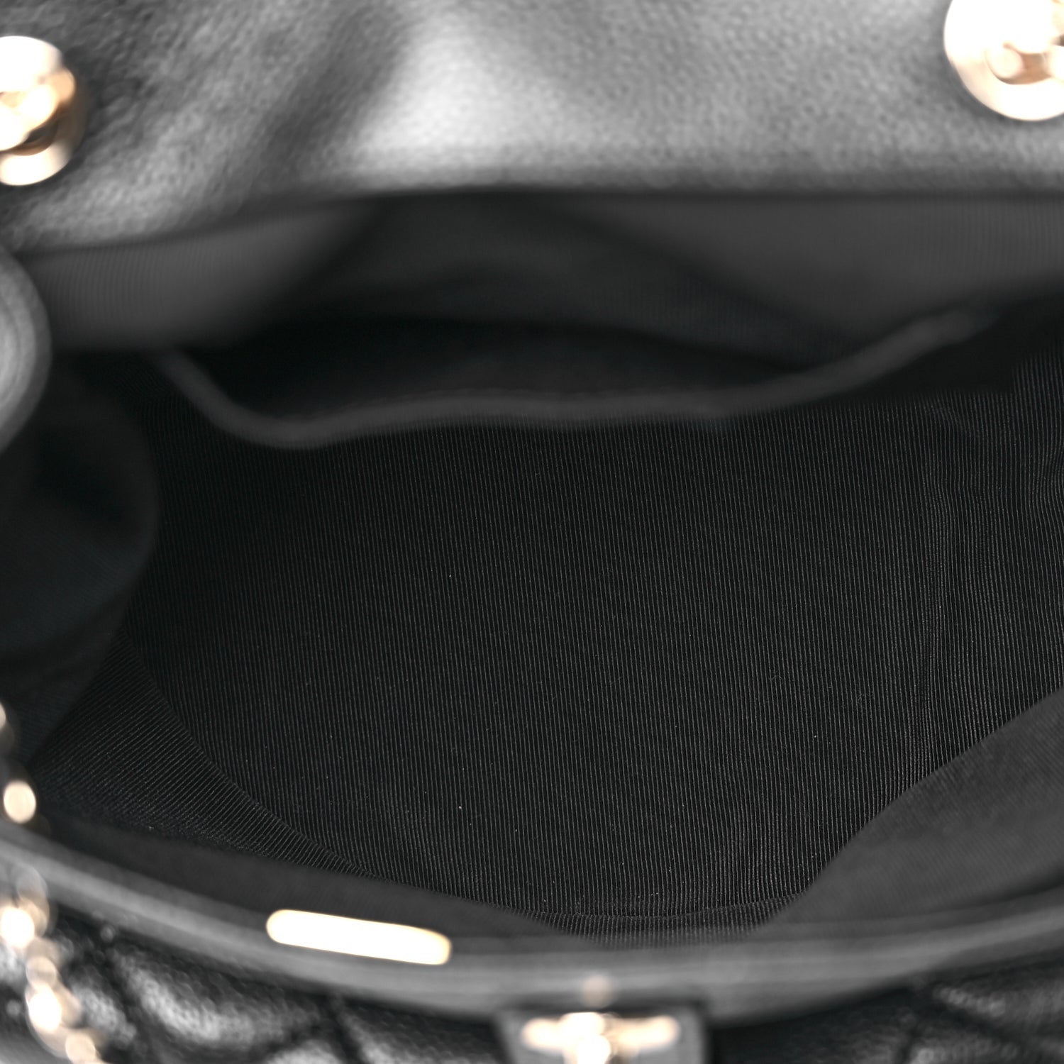 Chanel Shiny Caviar Quilted Small Duma Pockets Drawstring Backpack Black 4 of 9