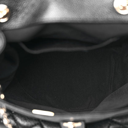 Chanel Shiny Caviar Quilted Small Duma Pockets Drawstring Backpack Black 4 of 9