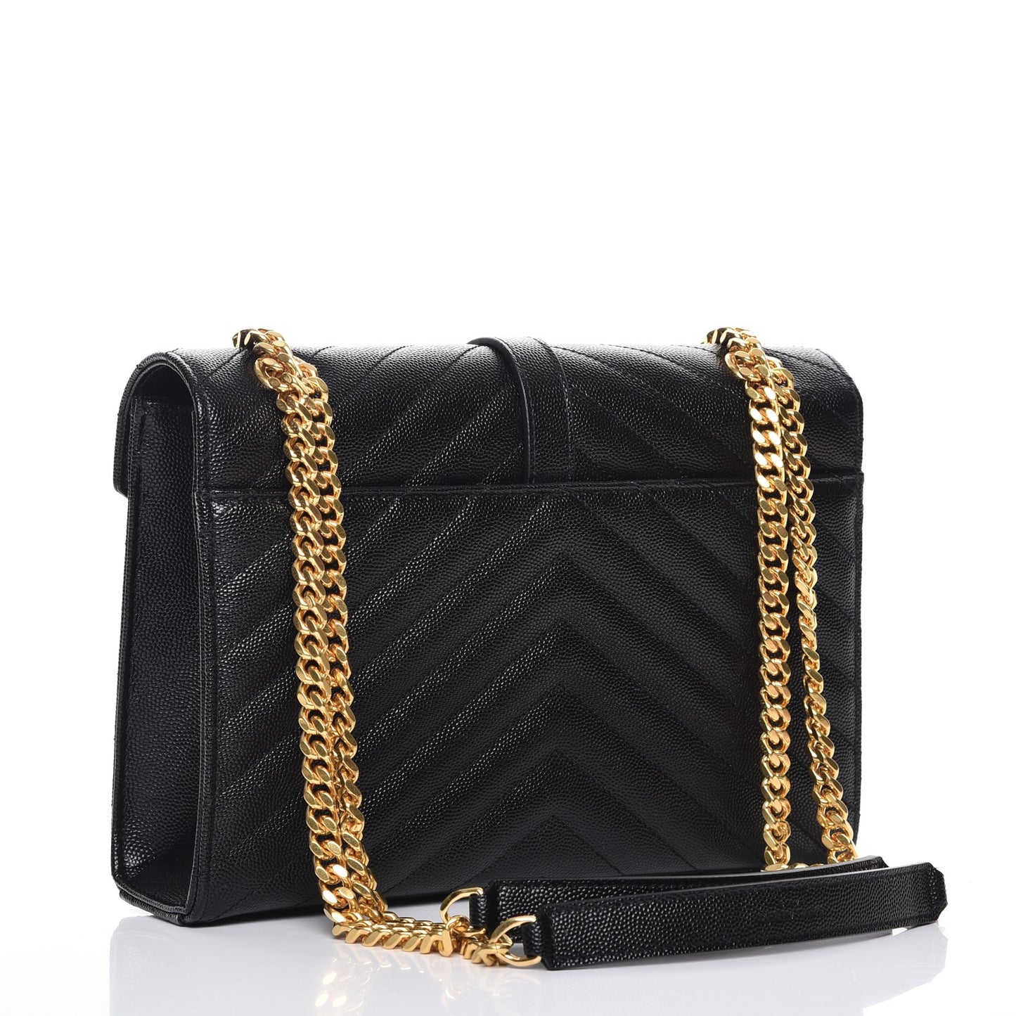 Grain De Poudre Matelasse Medium Monogram Satchel Black