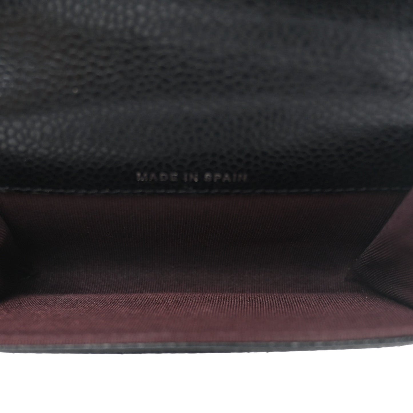 Caviar Quilted Flap Card Holder Black