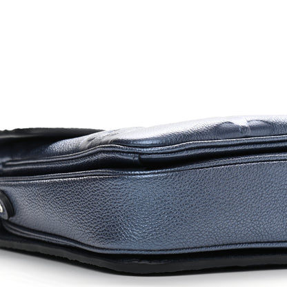 Louis Vuitton Metallic Empreinte Monogram Giant Pochette Metis Navy Nacre 8 of 9