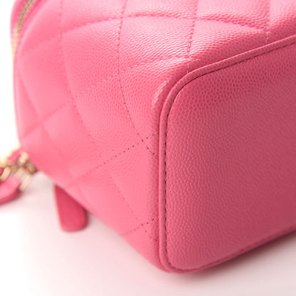 Chanel Caviar Quilted Small Vanity Case With Chain Pink 6 of 11