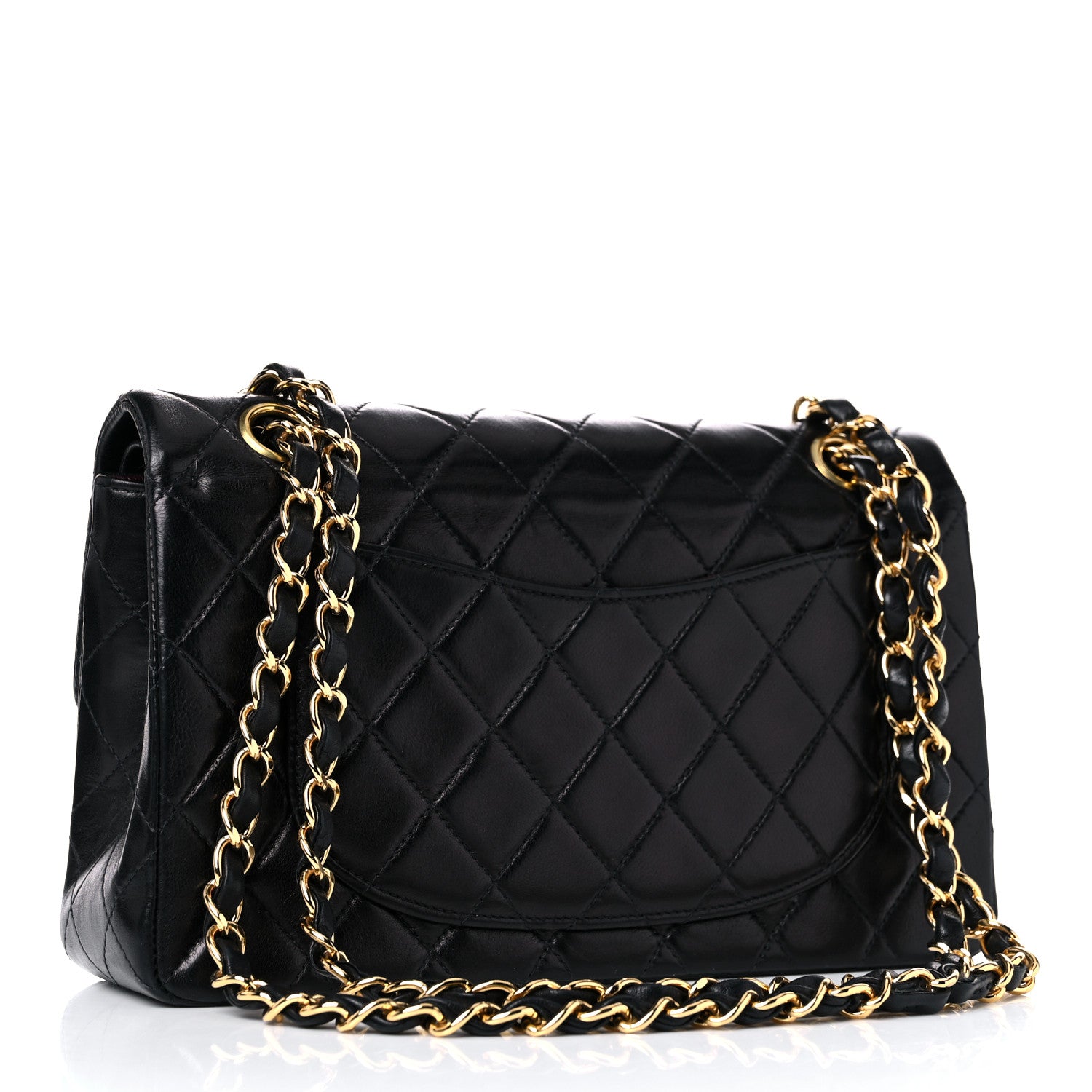Chanel Lambskin Quilted Medium Double Flap Black 2 of 12