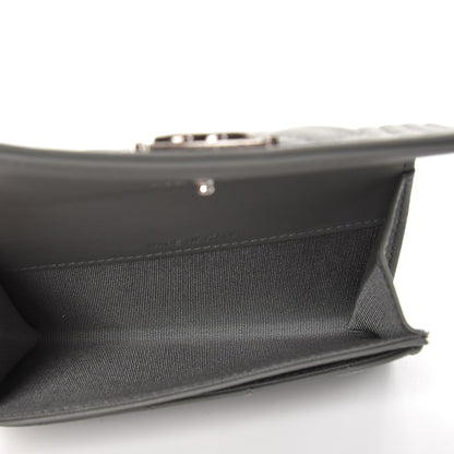Chanel Lambskin Quilted Boy Card Holder Wallet Grey 5 of 9