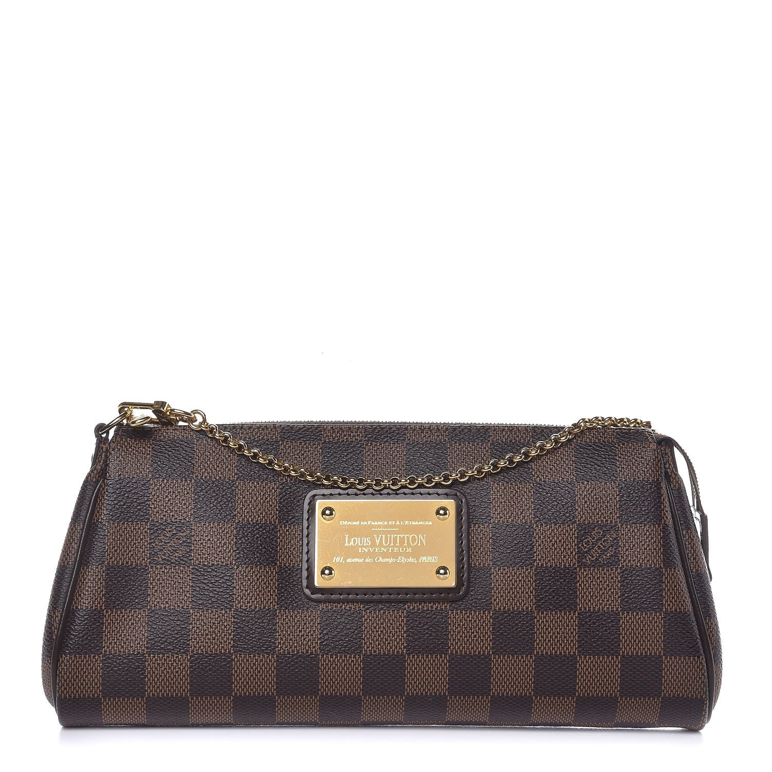 Louis Vuitton Damier Ebene Eva Clutch 1 of 7