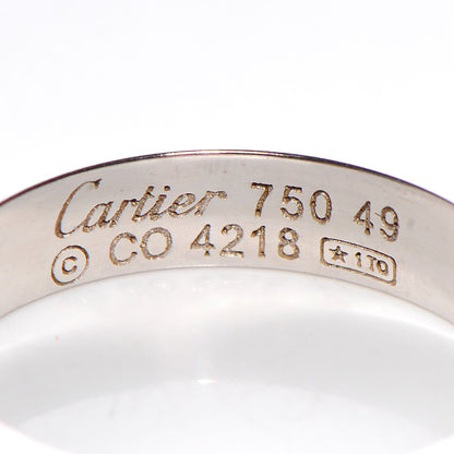 Cartier 18K White Gold 3.5mm LOVE Wedding Band Ring 49 4.75 3 of 3