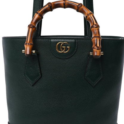 Gucci Softy Wonka Textured Dollar Calfskin Small Diana Round Tote Bag Green 6 of 8