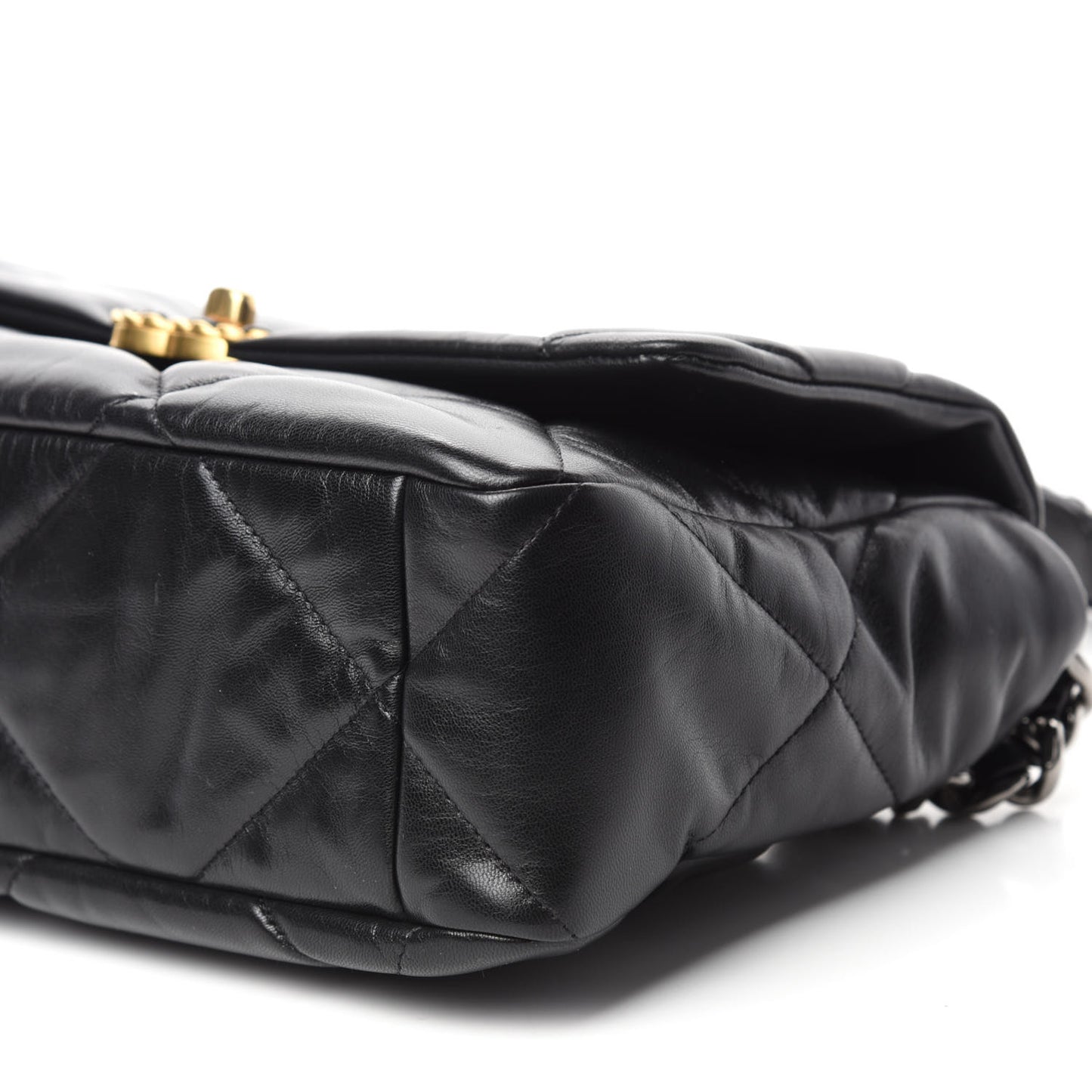 Goatskin Quilted Large Chanel 19 Flap Black