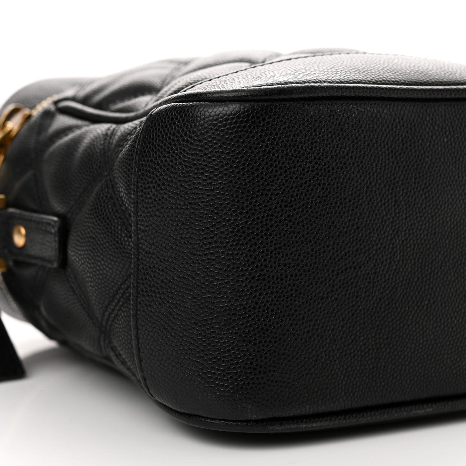 Saint Laurent Grain de Poudre Quilted 80's Vanity Bag Black 9 of 10