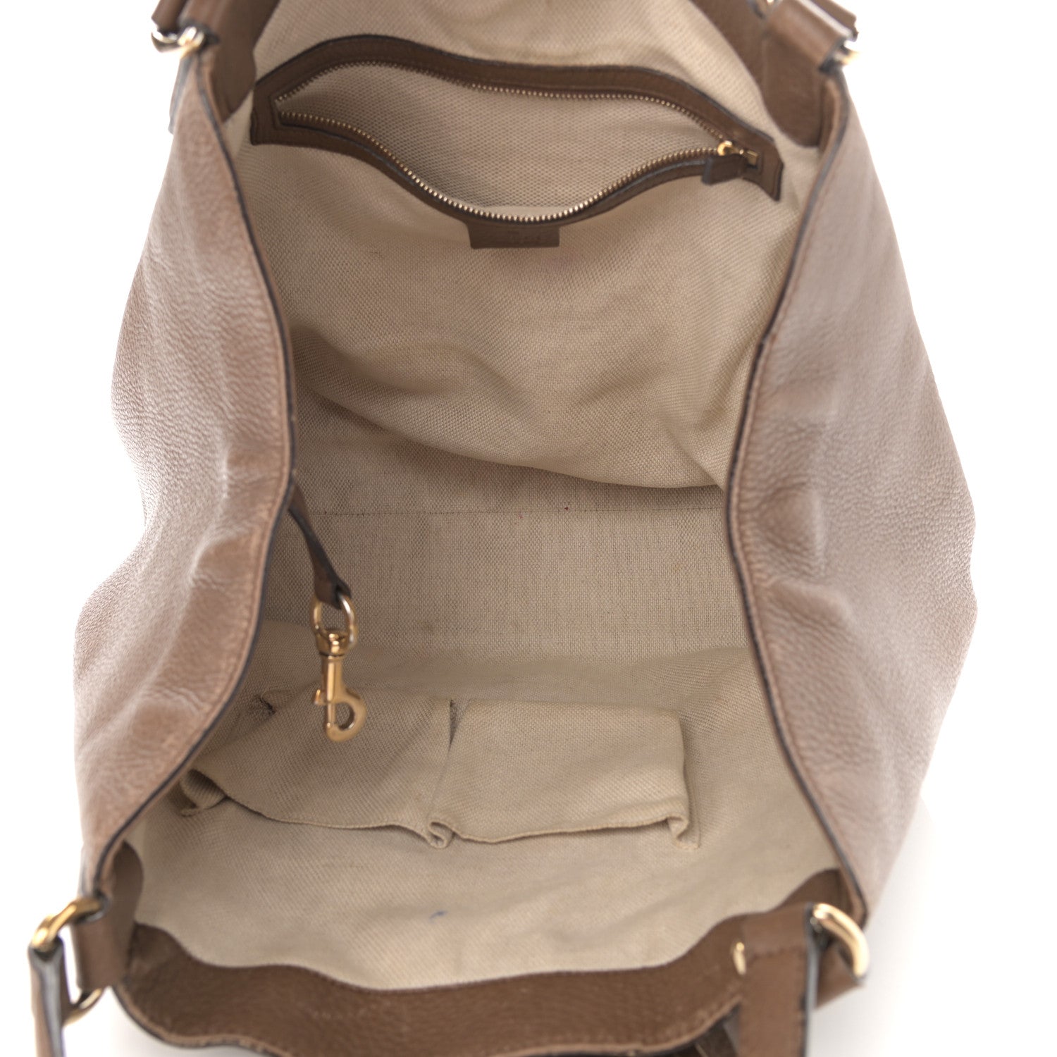 Gucci Pebbled Calfskin Medium Soho Shoulder Bag Brown 5 of 24