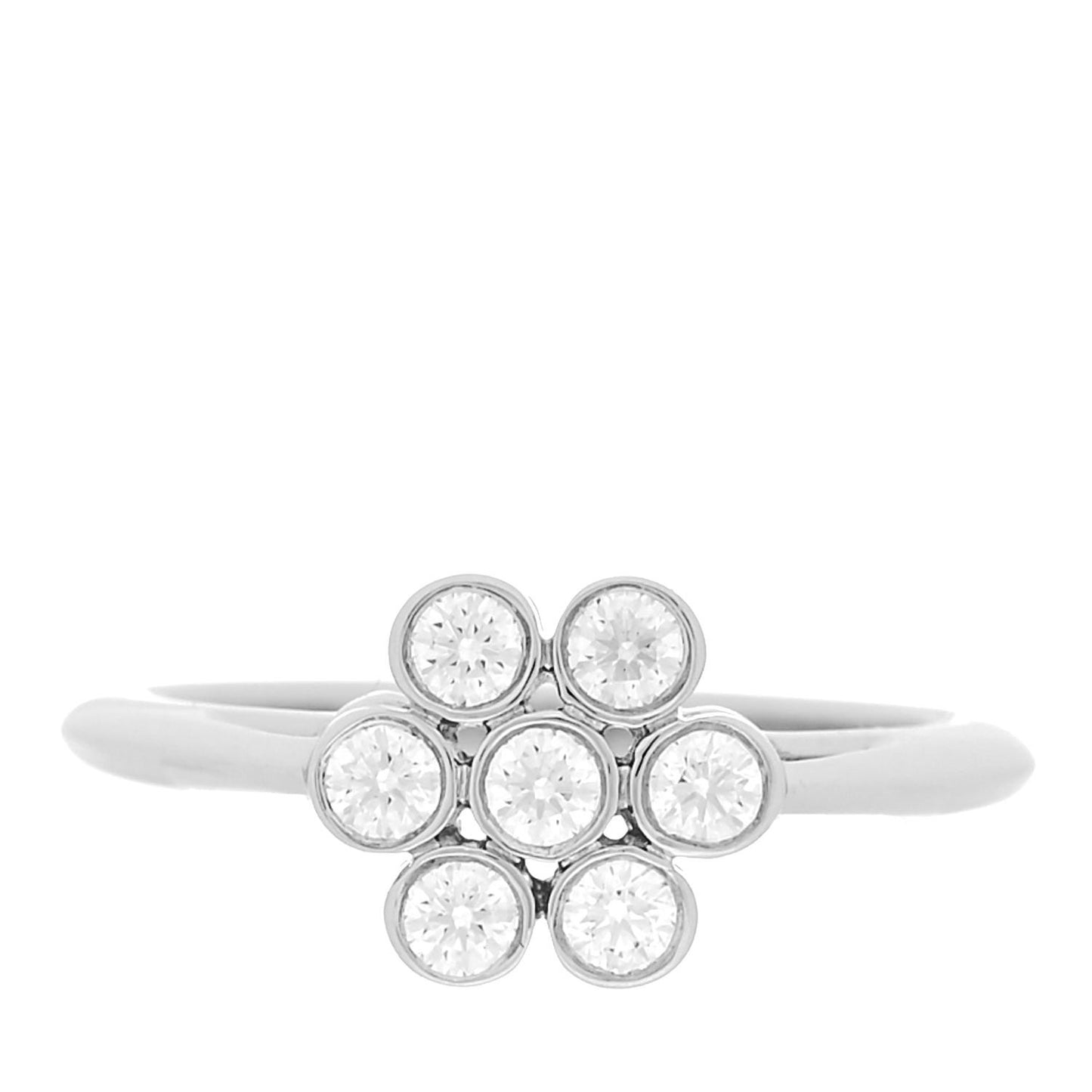Platinum Diamond Enchant Flower Ring 47 4