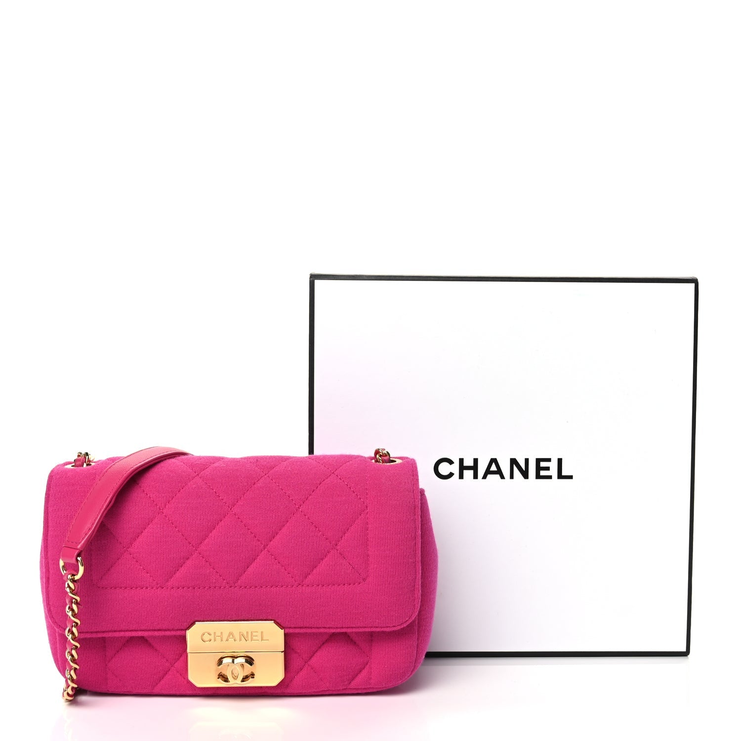 Chanel Jersey Quilted Mini Chic With Me Flap Pink 14 of 14