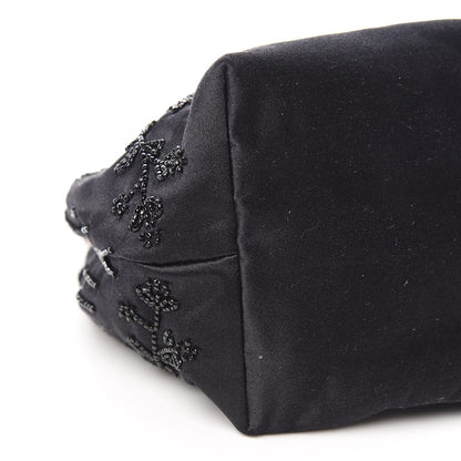 Valentino Garavani Satin Sequin Embellished Micro Shopping Bag Black 11 of 13