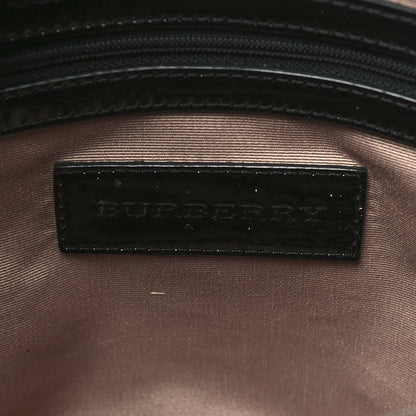Burberry Metallic Calfskin Nova Check Small Nickie Tote Black 6 of 9