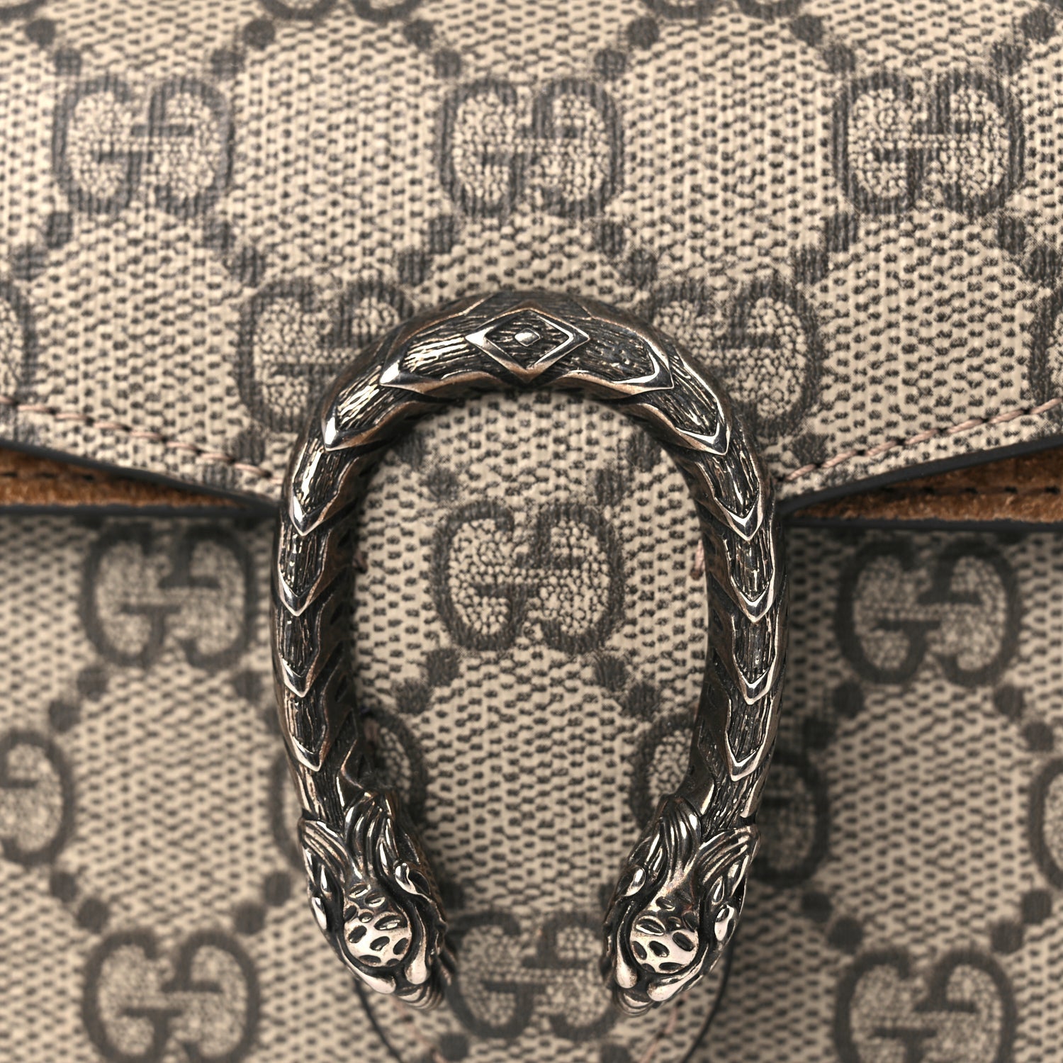 Gucci GG Supreme Monogram Super Mini Dionysus Shoulder Bag Taupe 7 of 10
