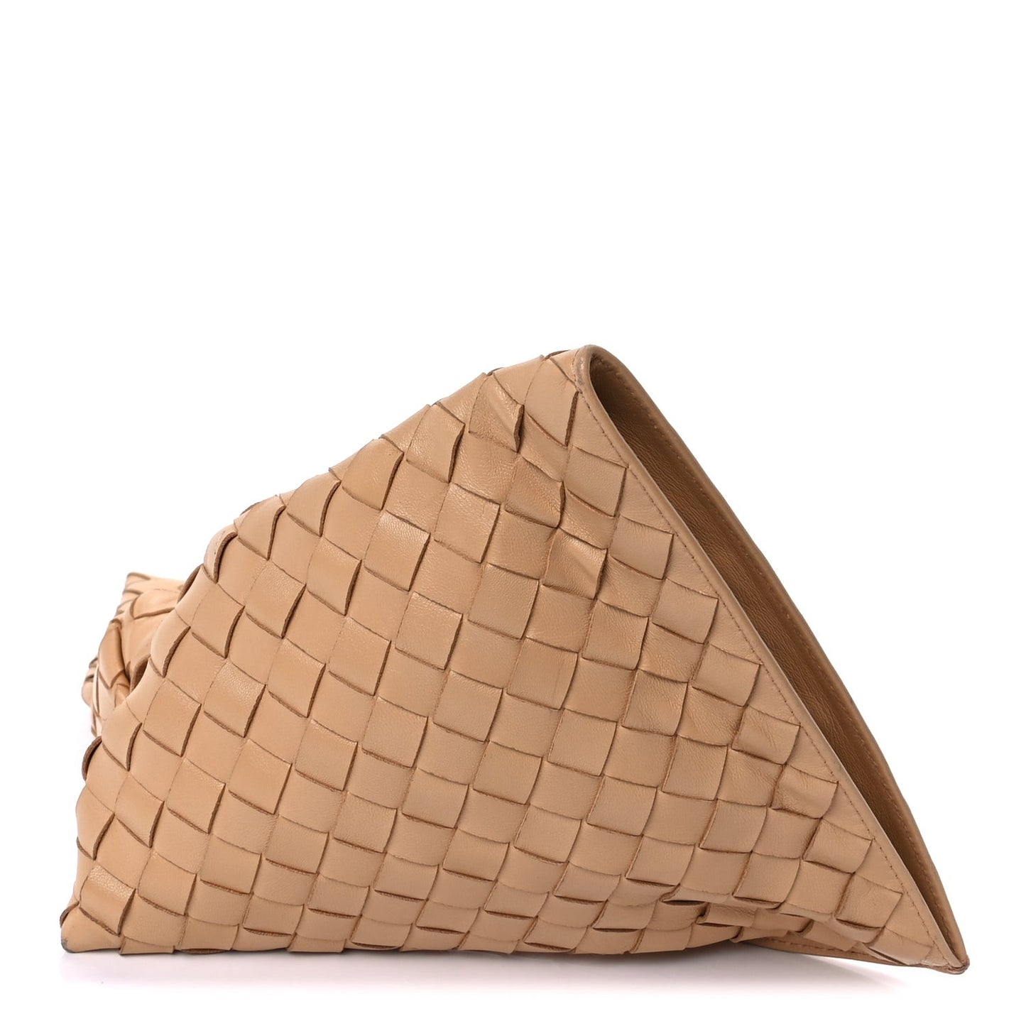 Nappa Intrecciato Mini BV Twist  Almond
