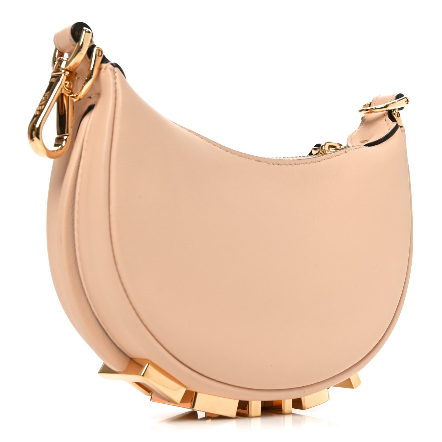 Vitello Grace Matte Nano Fendigraphy Hobo Charm Light Rose