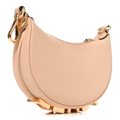 Fendi Vitello Grace Matte Nano Fendigraphy Hobo Charm Light Rose 3 of 10