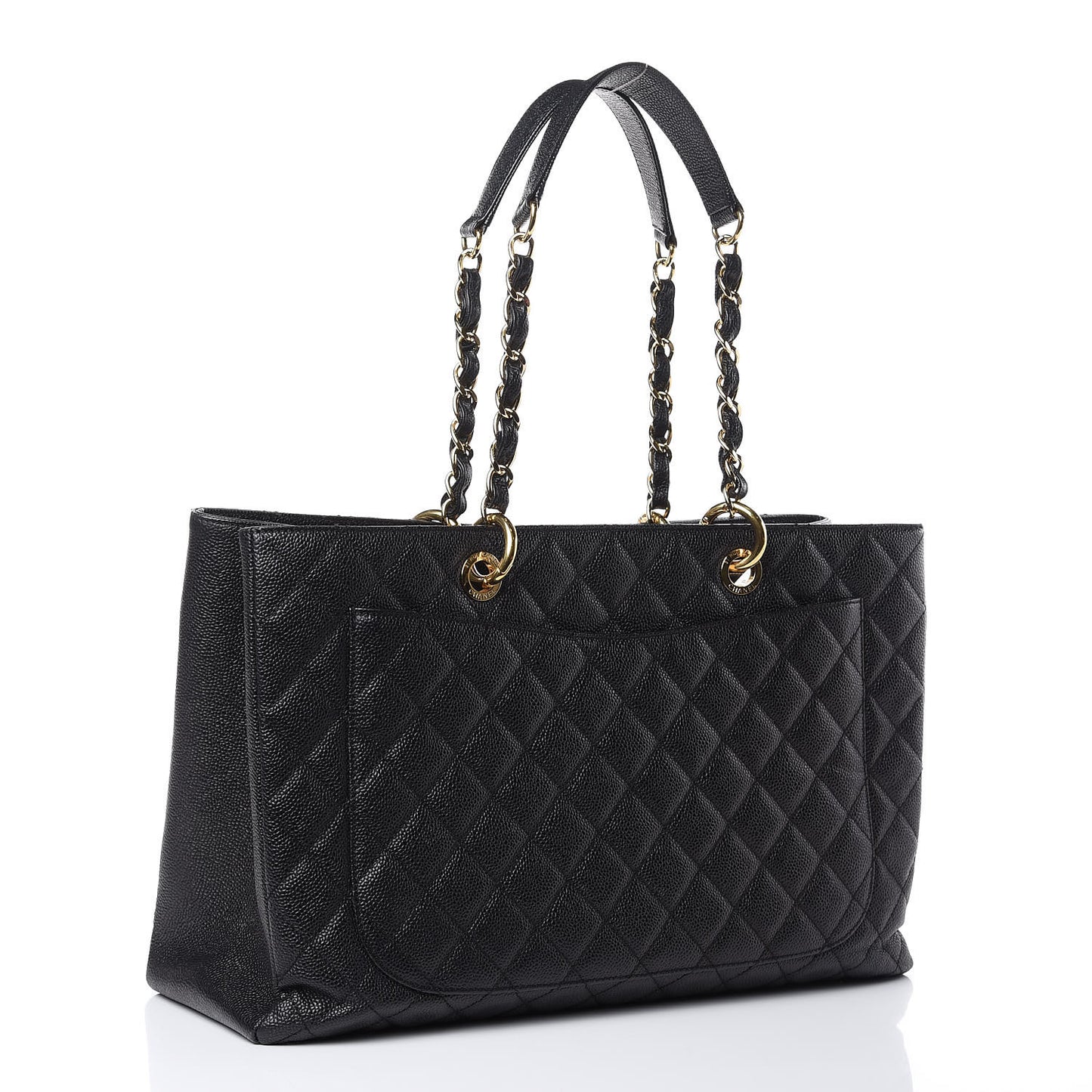 Caviar Quilted XL Grand Shopping Tote GST Black