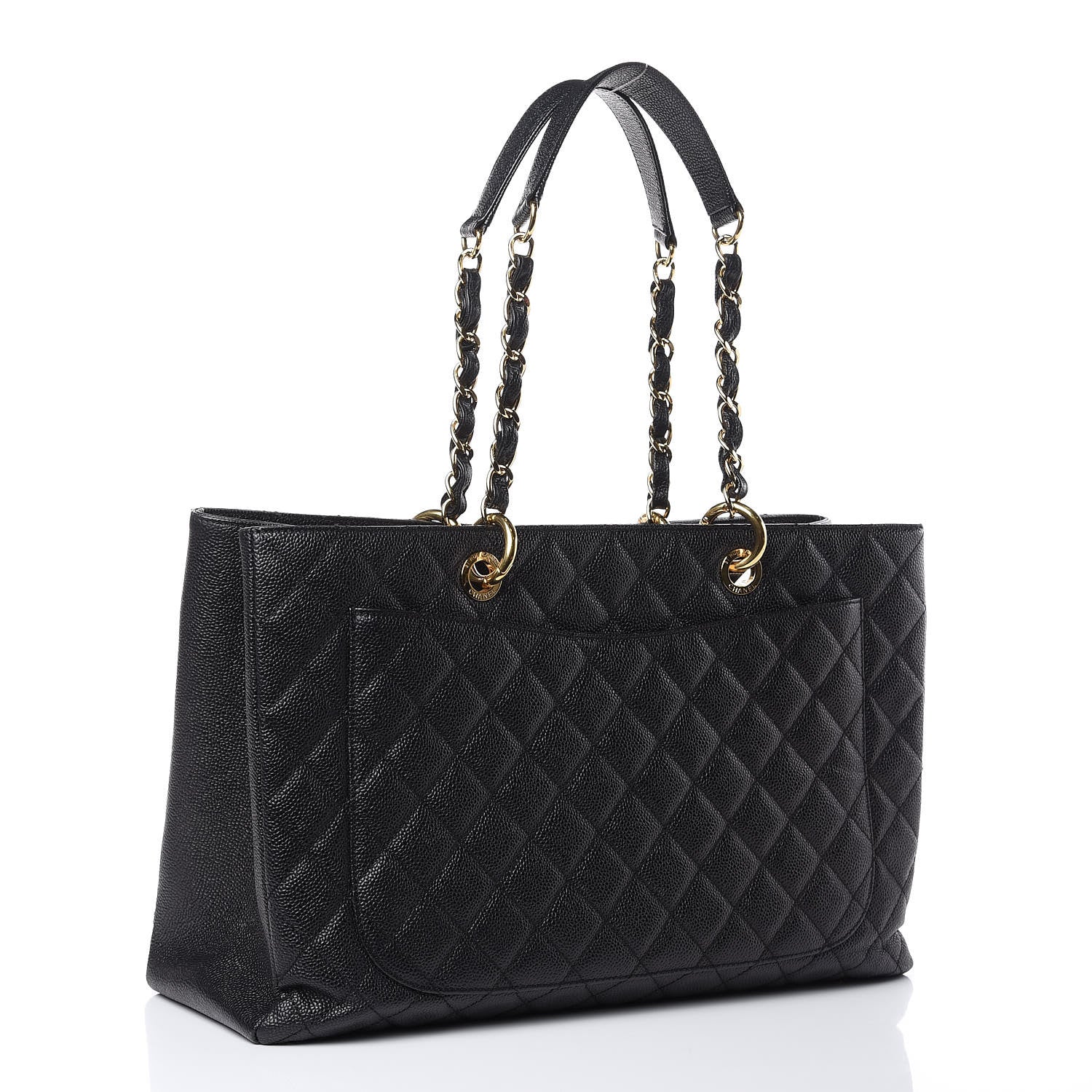 Chanel Caviar Quilted XL Grand Shopping Tote GST Black 3 of 16