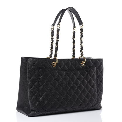 Chanel Caviar Quilted XL Grand Shopping Tote GST Black 3 of 16
