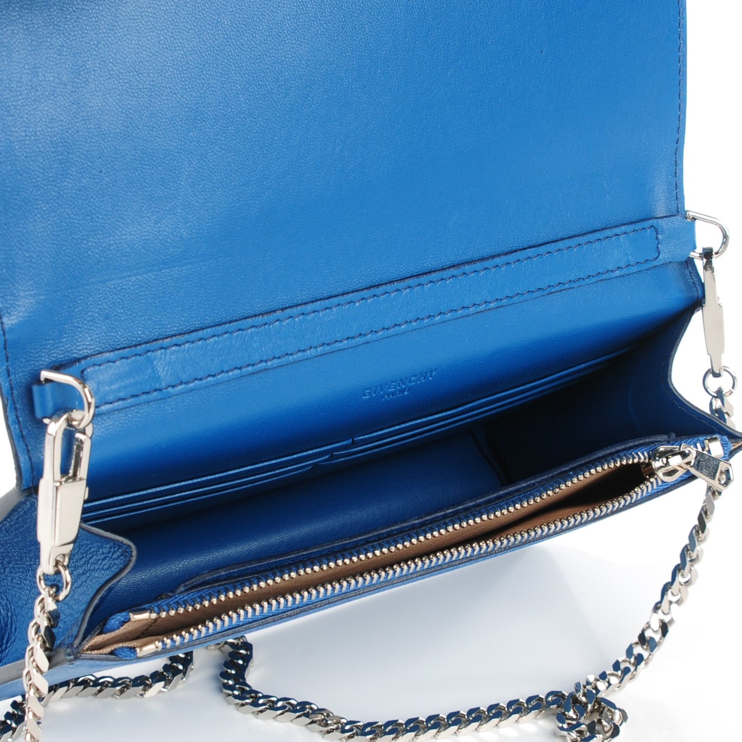 Sugar Goatskin Pandora Chain Wallet Dark Blue