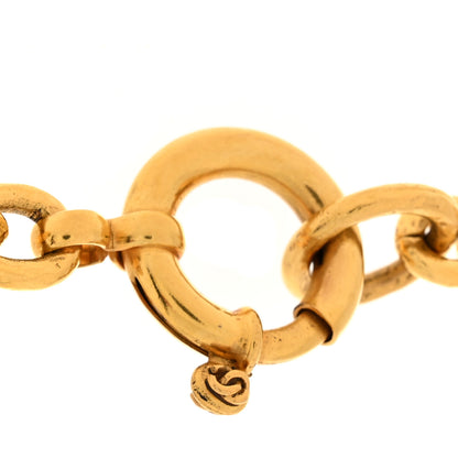 Chanel CC Medallion Long Chain Necklace Gold 4 of 6