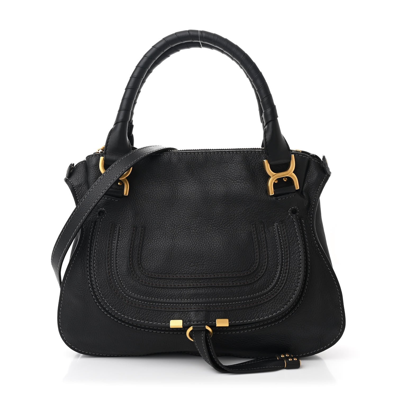 Chloe Calfskin Medium Marcie Satchel Black 1 of 7