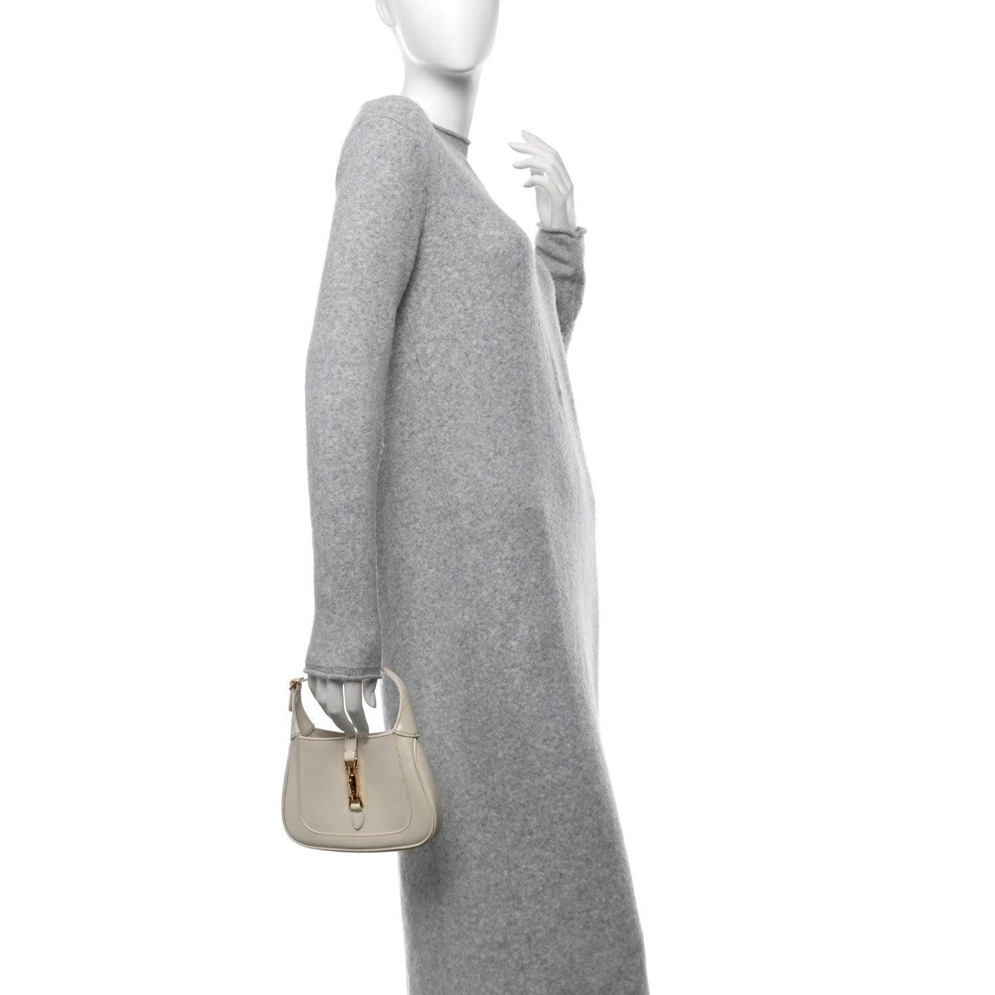 Boarded Dyana Lux Calfskin Mini Jackie 1961 Hobo Mystic White