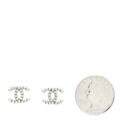 Chanel CC Earrings Silver 2 of 4