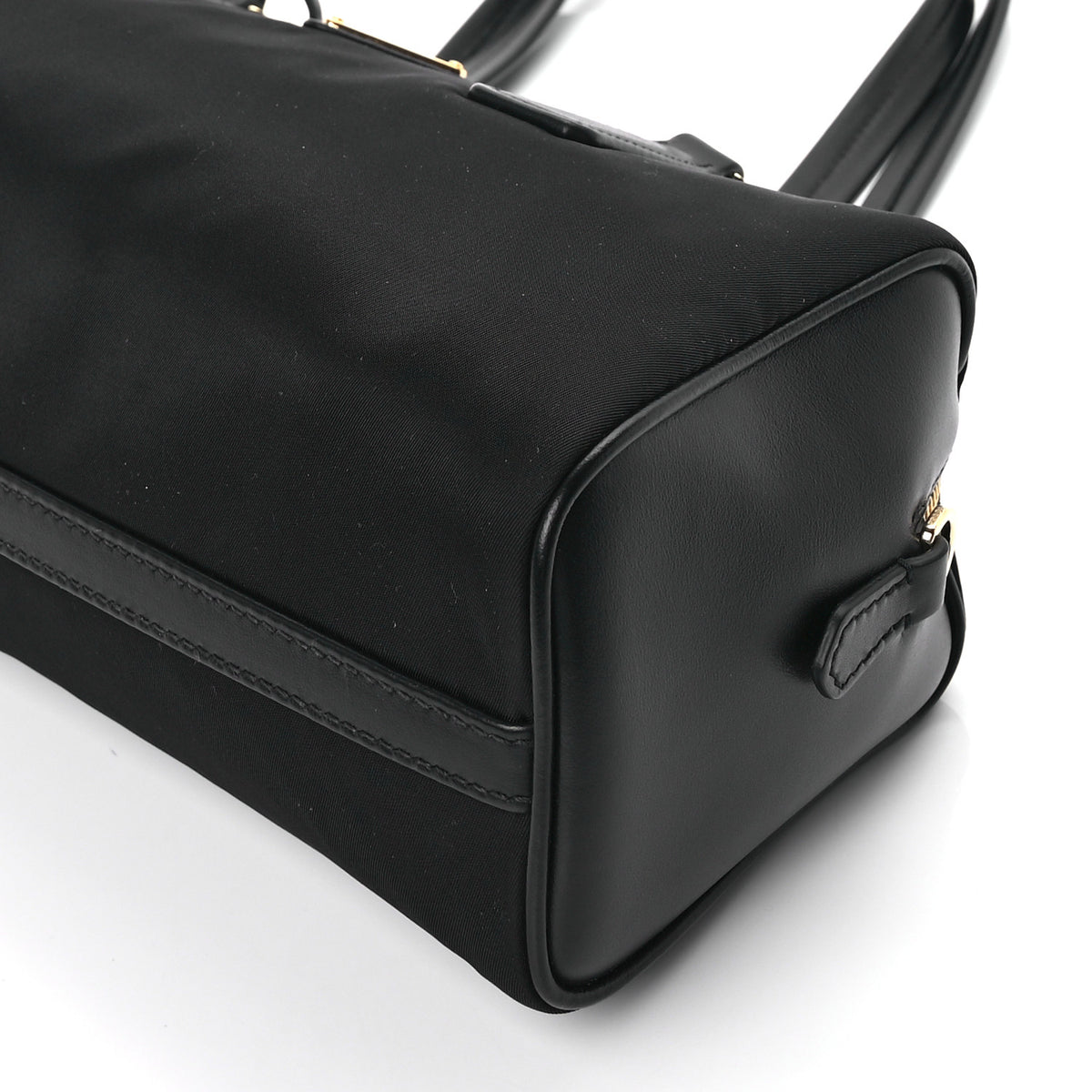 Prada Tessuto Vitello Shoulder Bag  Black 8 of 8