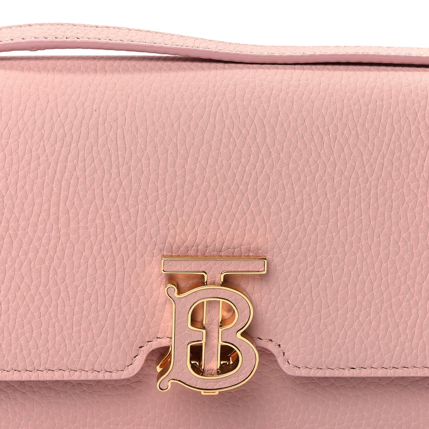 Grained Calfskin Mini TB Elongated Bag Dusty Pink
