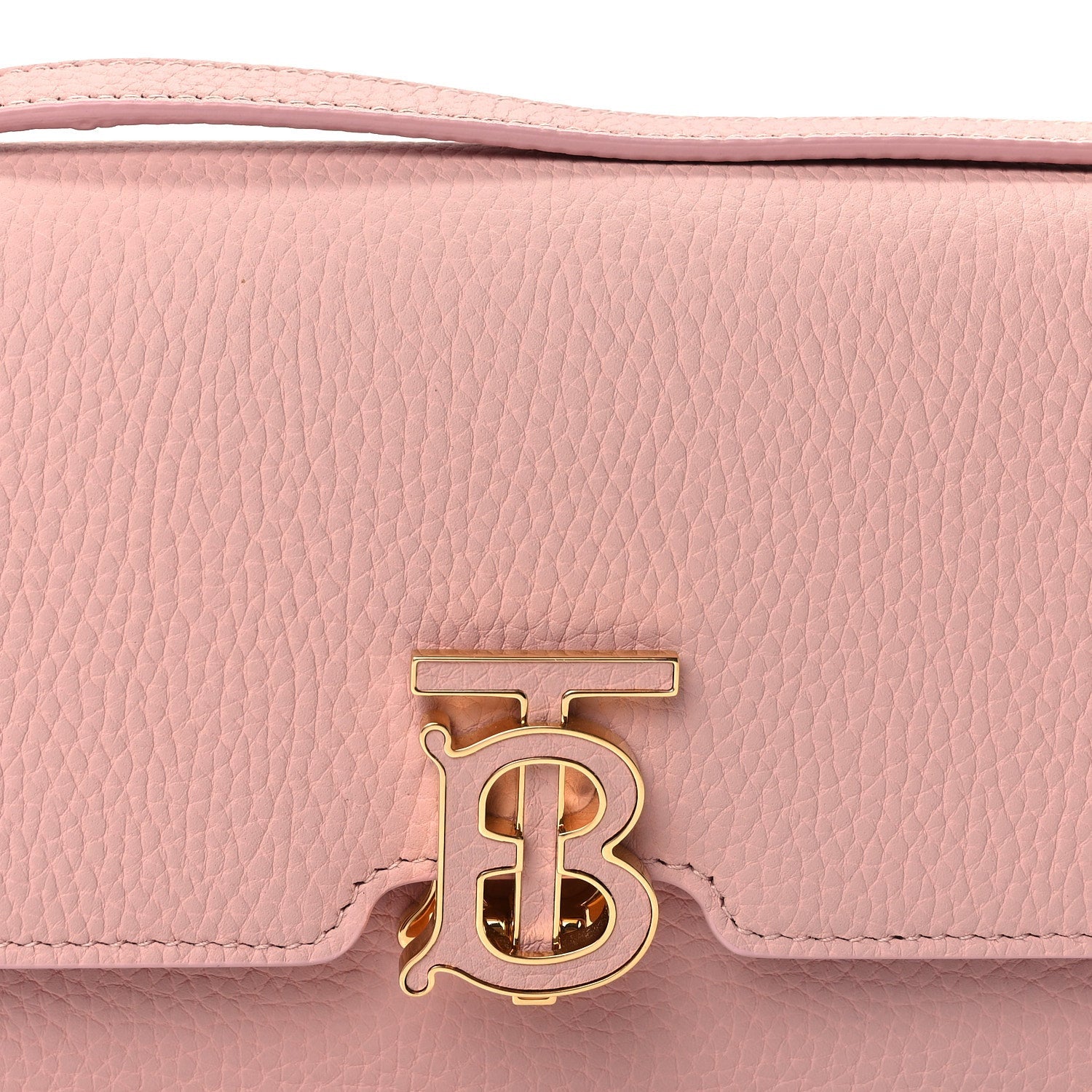 Burberry Grained Calfskin Mini TB Elongated Bag Dusty Pink 6 of 8