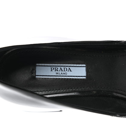Prada Patent Logo Mary Jane 45mm Pumps 38 Black 7 of 7