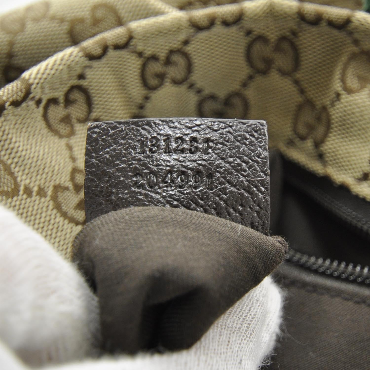 Gucci GG Monogram Large Web Handle Vertical Tote Dark Brown 9 of 10