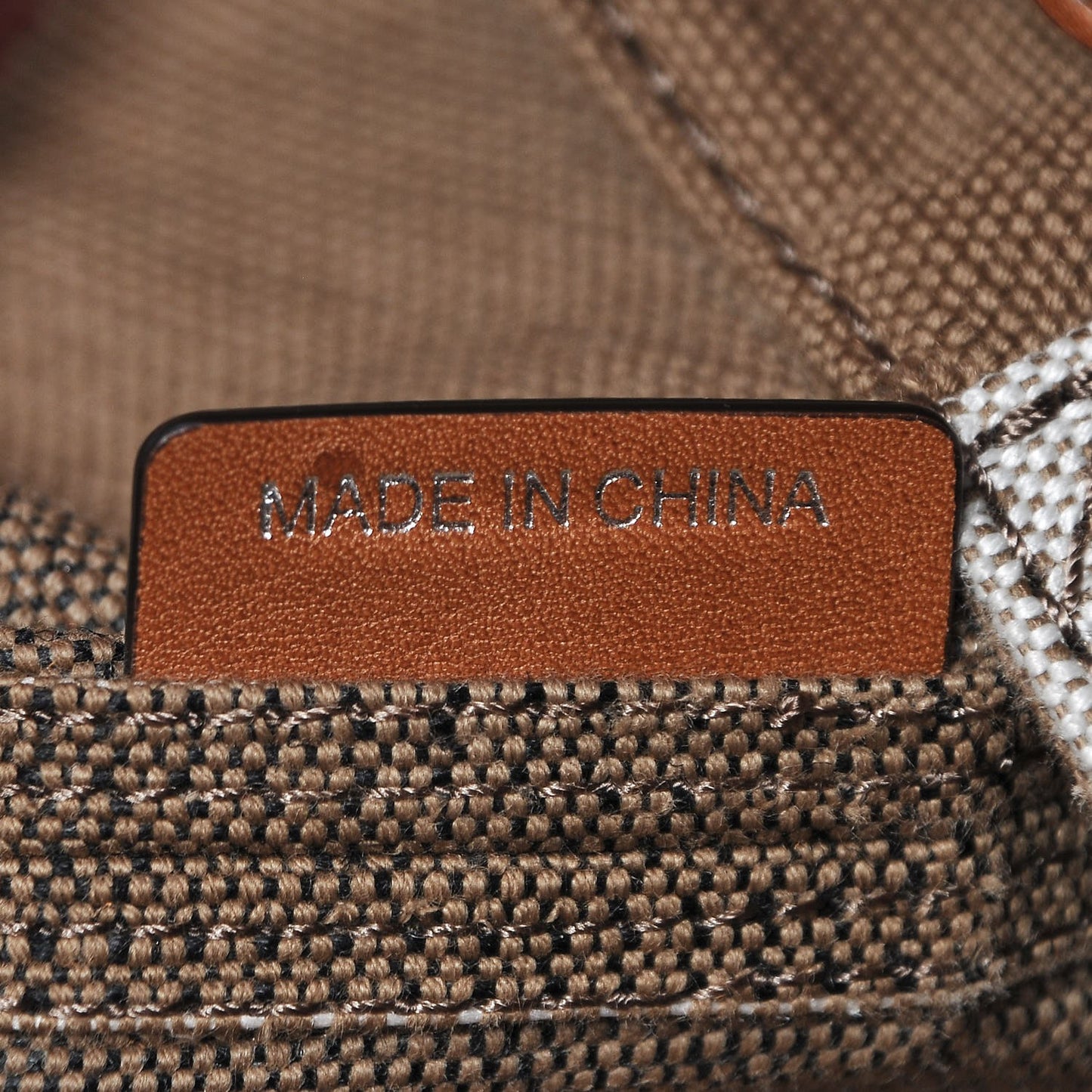 Canvas Mega Check Medium Ashby Hobo Saddle Brown