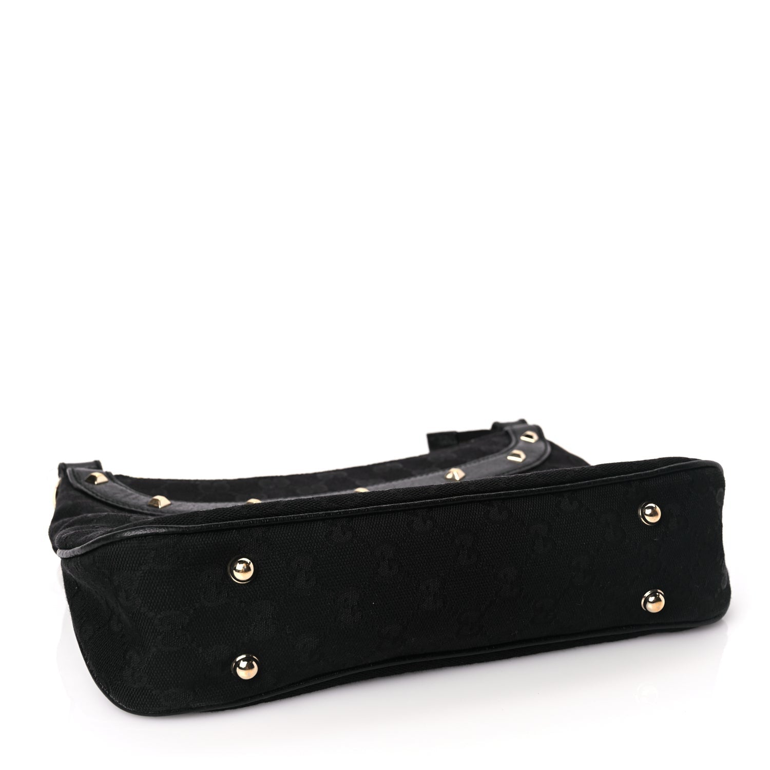 Gucci Monogram Anita Bamboo Top Handle Bag Black 3 of 9
