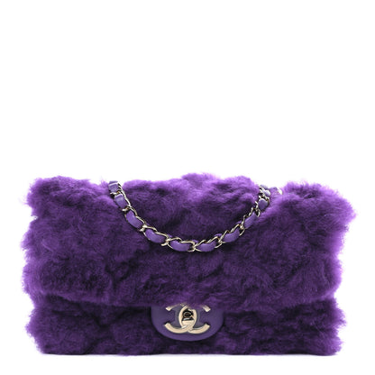 Chanel Shearling Lambskin Quilted Flap Purple 1 of 10