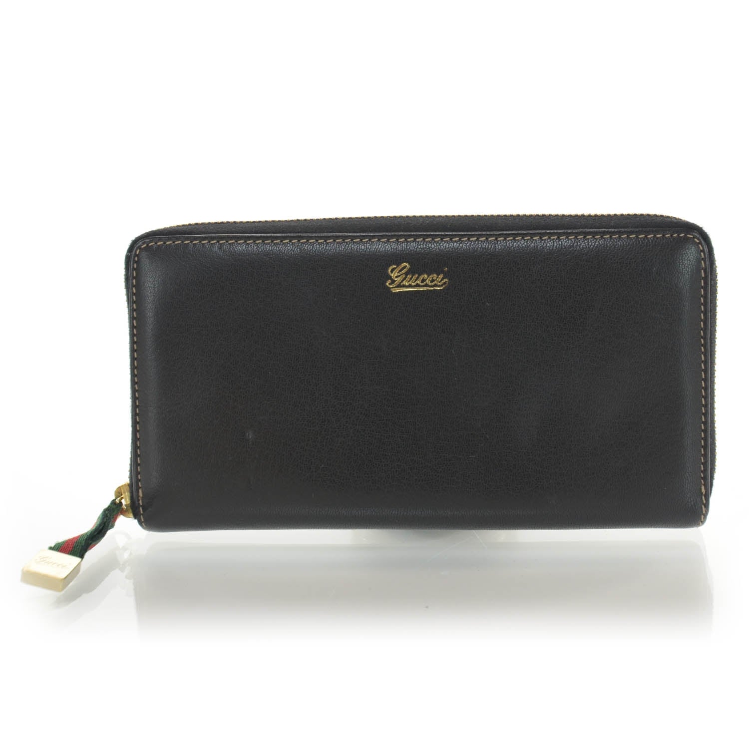 Gucci Leather Zip Around Capri Wallet Black 1 of 7