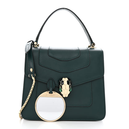 Bulgari Calfskin Serpenti Forever Top Handle Emerald Green 3 of 12