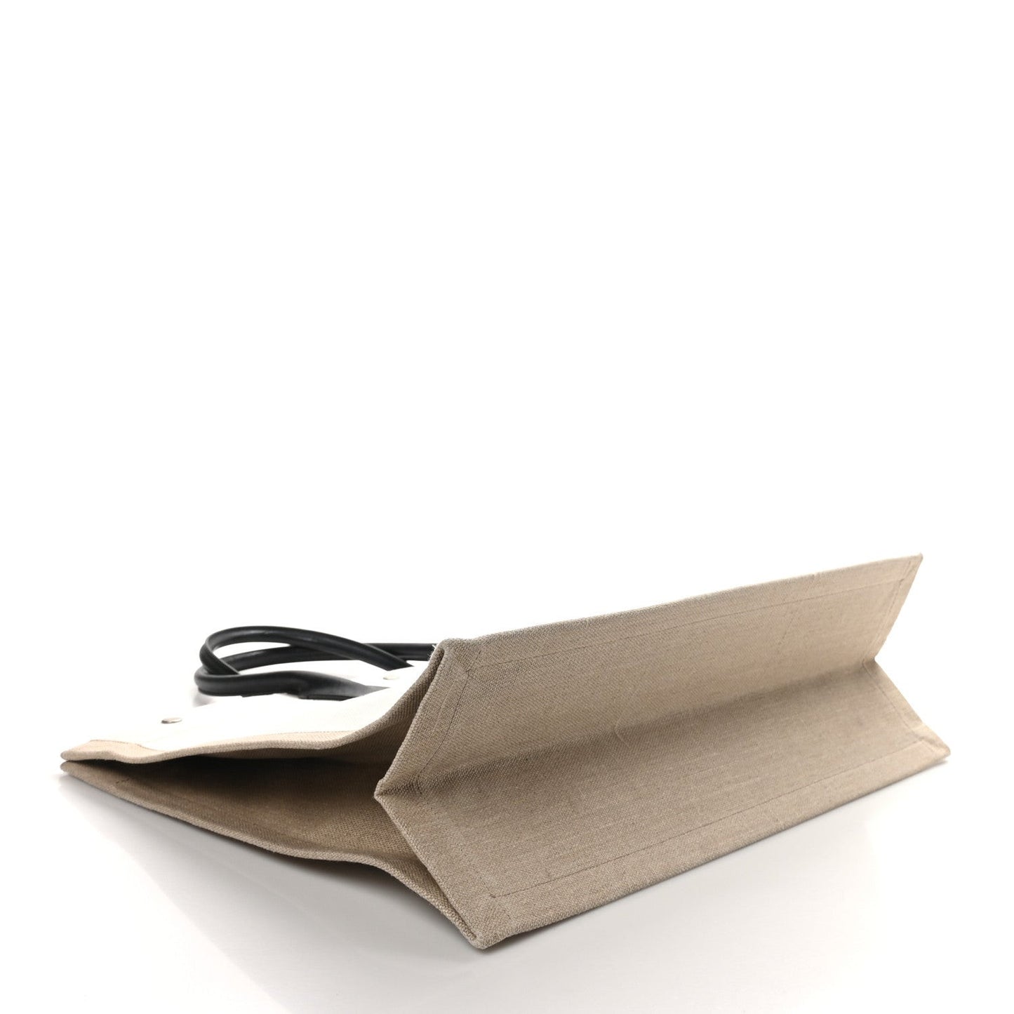 Linen Calfskin Rive Gauche Tote Greggio Natural