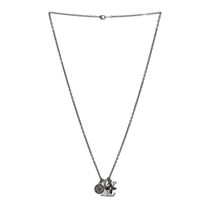 Louis Vuitton Metal Initiales Pendant Necklace Silver 3 of 4